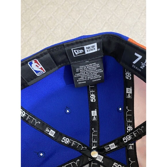 New Era 59Fifty New York Knicks Embroidered Orange/Blue Fitted Hat Size 7 1/2 - Picture 15 of 16